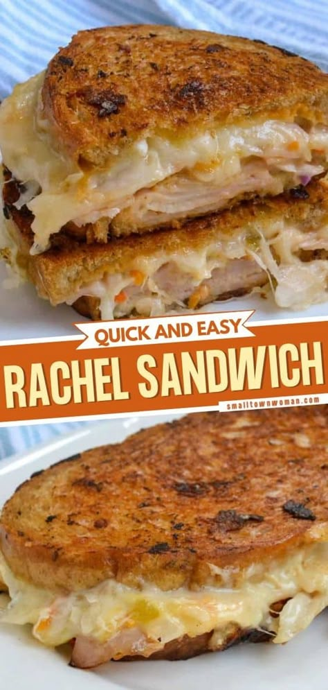 Sandwich Grinder, Rachel Sandwich, Homemade Thousand Island, Coleslaw Sandwich, Homemade Thousand Island Dressing, Easy Lunch Idea, Grilled Sandwiches, Sandwhich Recipes, Best Sandwich Recipes