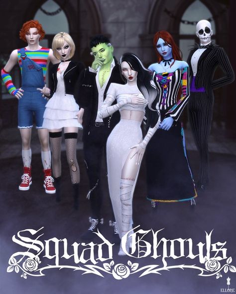 Sims Halloween Costume, Squad Ghouls, Sims 4 Cas Mods, Unusual Clothes, Sims 4 Anime, Sims 4 Game Mods, Sims 4 Dresses, Sims 4 Characters, Sims Four