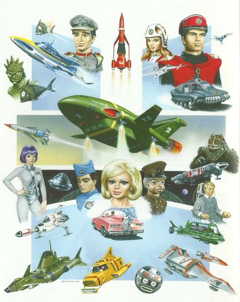 Gerry Anderson productions. Gerry Anderson Vehicles, Captain Scarlet, Ufo Tv Series, Thunderbirds Are Go, Sci Fi Tv Shows, Kids Hero, Childrens Tv, Childhood Memories 70s, Gerry Anderson