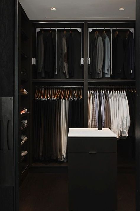 Walking Closet, Armoire Dressing, Walk In Closet Design, Men Closet, Dressing Rooms, Dream Closets, Room Closet, Walk In Wardrobe, Master Closet