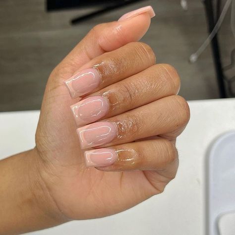 Short Nude French Tip Nails, Nails Shorties, Military Nails, Nude French Tip, Nail Bracelet, Polygel Nails, Short Square Acrylic Nails, Super Nails, Gel Nail Designs