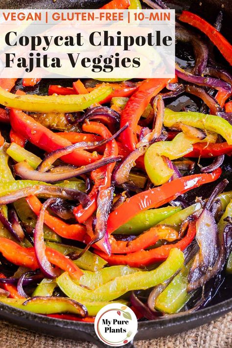 Chipotle Veggies Copycat, Chipotle Fajita Veggies Copycat, Chipotle Veggies, Veggie Marinade Recipes, Chipotle Fajita Veggies, Fajita Veggies Recipe, Chicken Fajitas Oven, Veggie Marinade, Healthy 2025