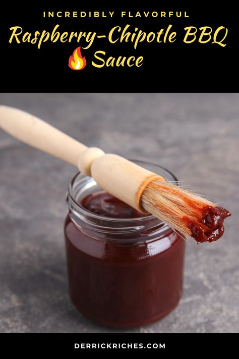 Raspberry Bbq Sauce Recipe, Raspberry Chipotle Sauce, Bbq Sauce Homemade Easy, Chipotle Recipes, Homemade Bbq Sauce Recipe, Chipotle Seasoning, Bbq Salads, Raspberry Sauce, Barbeque Sauce