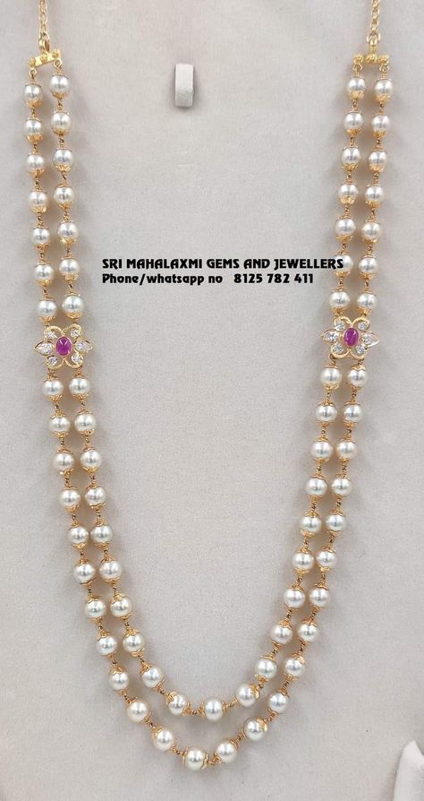 Mala Designs, Mangal Sutra, Pearl Chains, Gold Jewels Design, Gold Pearl Jewelry, Diamond Mangalsutra, Gold Jewelry Outfits, Pearl Jewelry Design, Gold Jewelry Simple Necklace