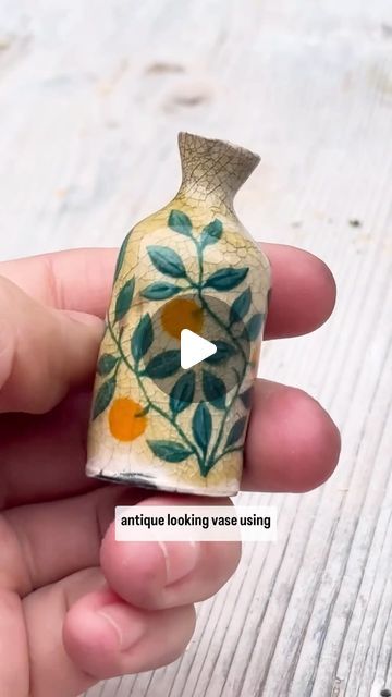 Pottery for All on Instagram: "Antique tiny vase microwave how to from @small_ceramics 🤯 Go give them a follow!" Microwave Pottery, Tiny Pottery, Tiny Ceramics, Small Pottery, Mini Pottery, Small Pottery Vase, Tiny Vases, Air Dry Clay Mini Vase, Mini Vase Pottery