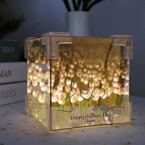 Note:This is a finished night light, it will be equipped with hot-melt glue when it is shipped, if the leaves fall off, they can be glued on, please pay attention. Introduction: Introducing our Enchanting Tulip Night Light, a whimsical fusion of blooming flowers and mirror magic.🥰🥰 Tulip Night Light, Creative Mirror, Mirror Magic, Flower Night, Tulip Lamp, Led Night Lights, Spring Park, Flower Lamp, Leaves Fall