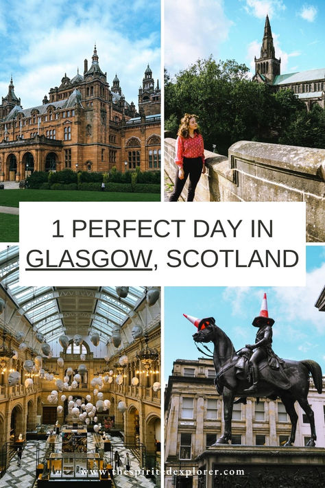 Discover the quirky charm of Scotland's largest city with this essential one day in Glasgow itinerary. Glasgow Travel, British Isles Cruise, Scotland Itinerary, Transatlantic Cruise, Europe Vacation, Glasgow Scotland, Explore Travel, Scotland Travel, Road Trip Usa