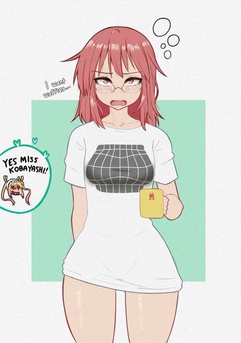 Miss Kobayashi, Dragon Maid, Kobayashi San, Miss Kobayashi's Dragon Maid, Anime Girlxgirl, An Anime, Otaku Anime, Cute Anime Character, Pink Hair