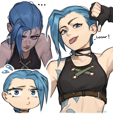 Powder And Jinx Fanart, Dbz Pictures, Jinx Fanart, School Drawings, Jhin League Of Legends, Lol Jinx, Dibujos Anime Chibi, Get Jinx, Jinx Arcane