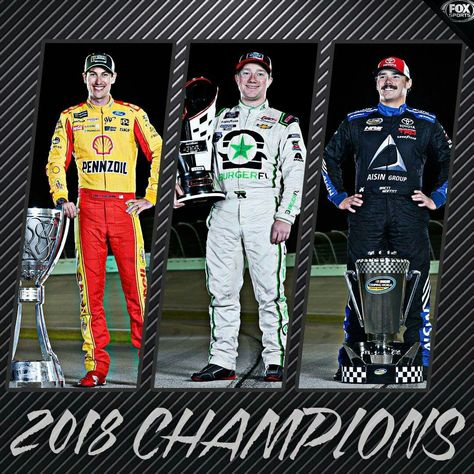 2018 NASCAR Champions Nascar Champions, Joey Logano, Nascar, Sports Jersey, Fox, Baseball Cards, Baseball, Sports