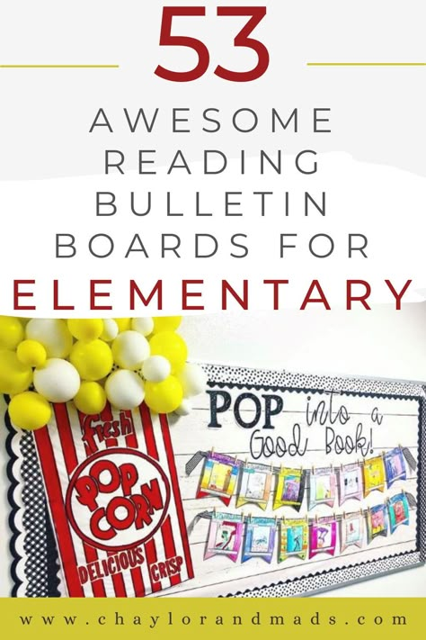 The best reading bulletin board ideas for preschool, elementary and middle and high school. Tons of creative ideas to make statement reading bulletin boards in your classroom this year. Reading Center Bulletin Boards Preschool, Literacy Week Bulletin Board Ideas, Readathon Ideas Classroom, Book Bulletin Board High School, Elementary School Library Bulletin Board Display Ideas, Reading Bulletin Boards Elementary Ideas, Middle School Library Bulletin Board Ideas, Elementary School Library Bulletin Board Ideas, Literacy Bulletin Board Ideas Elementary