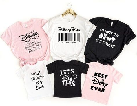 Funny Mom Disney Shirts, Dad Disneyworld Shirt Funny, Best Birthday Ever Disney Shirt, Disney Tshirts Ideas, Dad Disneyland Shirt, Cricut Disney Shirt Ideas Family, Mom And Dad Disney Shirts, Disney Dad Outfits, Disney Bday Shirt