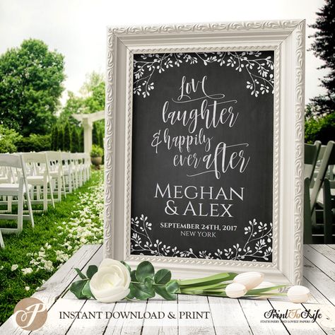 Rustic wedding signs