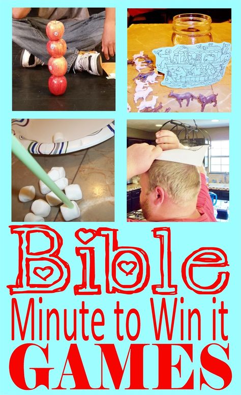 Kids Church Games, Sunday School Games, Old Testament Bible, Church Games, Youth Group Activities, Church Youth Group, Youth Games, Minute To Win It Games, Minute To Win