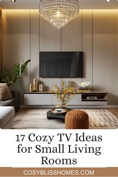 Looking to make the most of your tiny living space? Discover these 17 cozy TV ideas perfect for small living rooms! From space-saving furniture arrangements to charming decor tips, you’ll find innovative solutions that maximize both style and functionality. Live large in a compact space with these creative designs that turn any room into a welcoming entertainment area. You’ll learn how to blend coziness with aesthetic appeal. Click to explore and make your small living room an even more inviting spot for family movie nights! Small Tv Room Ideas Cozy, Family Room Ideas With Tv, Tiny Family Room, Small Tv Room Ideas, Tv Room Ideas Cozy, Small Living Room Tv, Living Room Luxury Design, Room Ideas With Tv, Small Living Room Ideas With Tv