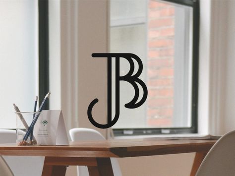 Jb Monogram, Jb Logo, Moose Tattoo, Minimal Logo Branding, Personal Branding Inspiration, Landscaping Logo, Typographic Logo, Photography Logo Design, Lettering Alphabet Fonts