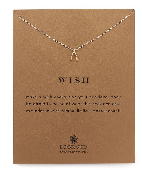 Dogeared Wish Necklace Wish Bone, Wish Necklace, Dogeared Jewelry, Bone Necklace, Charm Necklaces, Thank You God, 14k Gold Necklace, Vermeil Jewelry, Gold Charm