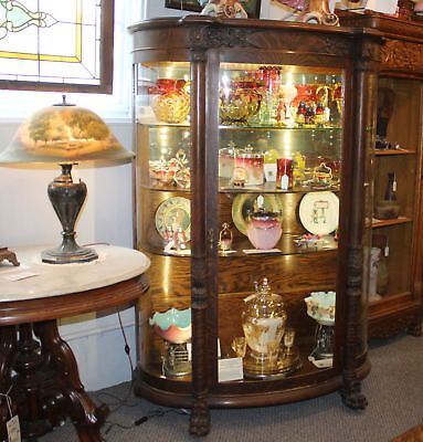 Pinterest Antique China Cabinet, Oak China Cabinet, Glass Curio Cabinets, Antique China Cabinets, Curio Cabinet Decor, Curio Cabinets, China Cabinet Display, Vintage Cabinet, Wood Bookshelves