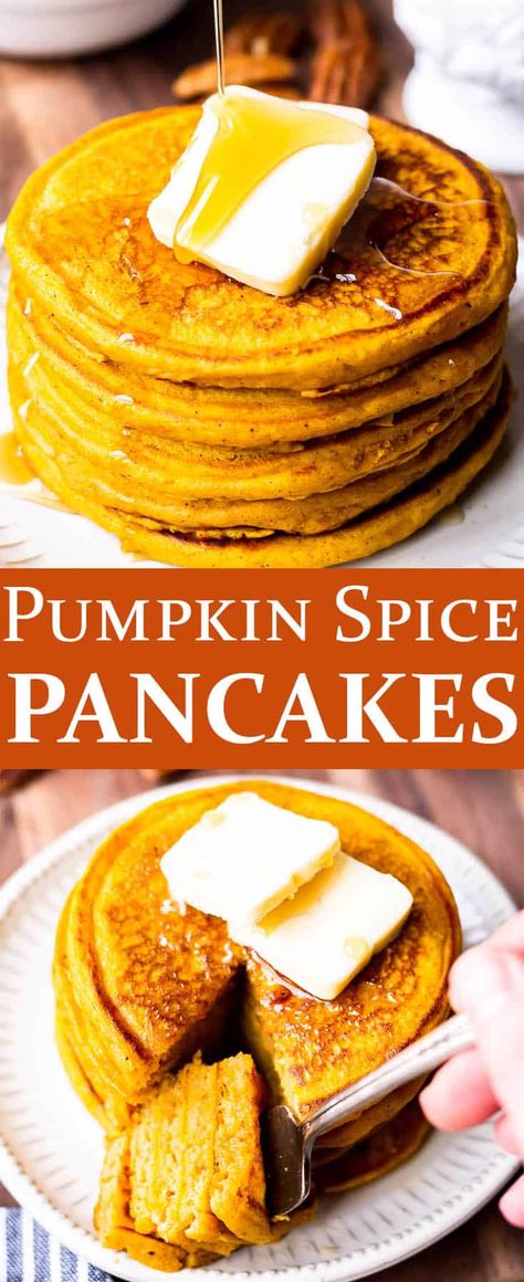 Homemade Pancake Mix Recipe, Fluffy Pumpkin Pancakes, Pumpkin Pancakes Easy, Spice Pancakes, Pancake Mix Recipe, Homemade Pancake Mix, Morning Pancakes, Pumpkin Spice Pancakes, Pumpkin Pancake Recipe