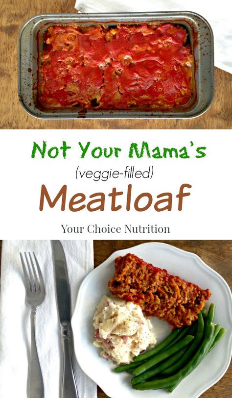 Not Your Mama's Meatloaf! This version is filled with veggies and bursting with flavor, yet still keeping the comfort food style and taste. | recipe via www.yourchoicenutrition.com Advocare Recipes, Meatloaf Recipes With Veggies, Meatloaf Veggies, Meatloaf With Veggies, Meatloaf Recipes Healthy, Weekly Dinners, Healthy Meatloaf, Beef Meatloaf, Vegetable Meatloaf