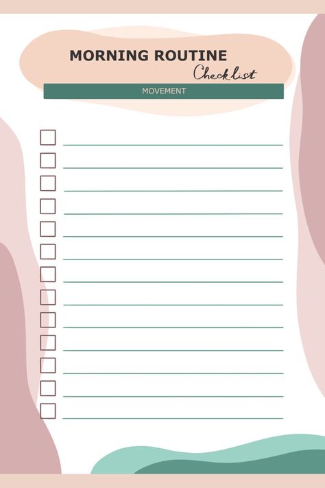 Morning Checklist Template, Daily Routine Checklist Template, Morning Routine To Do List, Blank Morning Routine Printable, Daily Routine Schedule Planner, Morning Routine Planner Free Printables, Routine Printables Free, Daily Routine Checklist Free Printable, Morning Routine Checklist Template