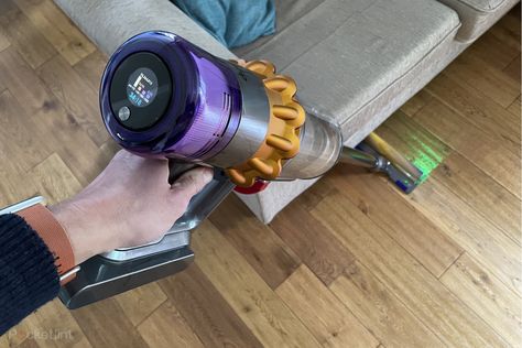 Dyson V15 Absolute Detect review: Living in laser dream | Story Dyson Vacuum Attachments, Dyson V11 Absolute, Dyson Robot Vacuum, Clean Dyson Vacuum, Dyson V15 Detect Absolute, Green Laser, Creative Storage, Laser Lights, Cordless Vacuum