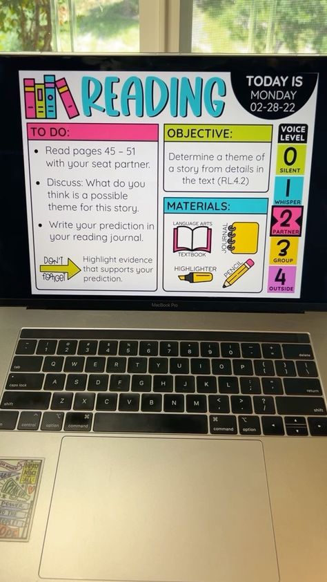 Daily Agenda Slides Classroom, Teacher Slideshow Ideas, Teaching Hacks Elementary, Daily Slides For Classroom, Grade 5 Classroom, Classroom Slides, Teacher Presentation, Teaching Slides, Today Is Monday