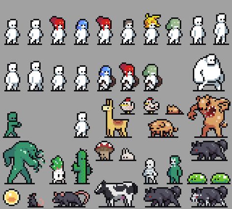 8 By 8 Pixel Art, 16 16 Pixel Art, Small Pixel Art Characters, Pixel Art Character Animations, Simple Pixel Art Character Design, Pixel Art Characters Base, How To Pixel Art Tutorials, Pixel Art Character Design 32x32, 32 X 32 Pixel Art Character