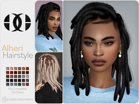 Sims 4 Slick Bun, Sims 4 Locs Female Cc, Sims 4 Cc Hair Plaits, Box Braids Sims 4 Cc, Ts4 Afro Hair, Afro Hair Twists, Sims 4 Afro Hair, Female Dreads, Cc Makeup