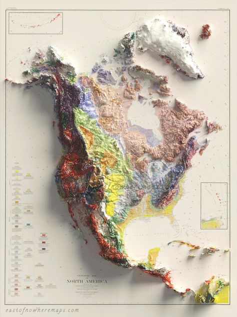 Inspiration, trends, lifestyle & product design Geological Map, Topography Map, Tennessee Map, Map Ideas, Geography Map, Satellite Maps, North America Map, Fantasy Maps, America Map