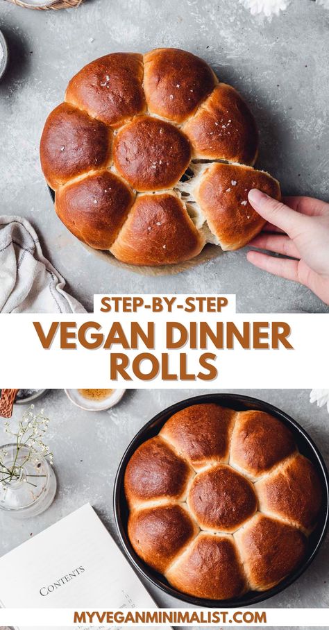 Vegan No Yeast Bread, Vegan Food Ideas Easy, Vegan Dinner Rolls Easy, Vegan Rolls Recipe, Fast Vegan Dinner, Easy Vegan Bread Recipe, Vegan Bread Recipes, Vegan Bread Rolls, Best Vegan Dinner