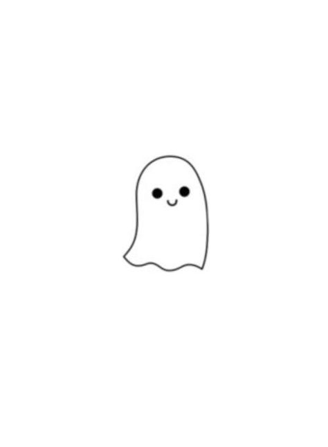 Easy Ghost Tattoo, Easy To Draw Ghost, Aesthetic Halloween Drawings Easy, Simple Halloween Drawings Aesthetic, Draw Ghost Easy, Easy Ghost Doodle, Cute Ghost Tattoo Ideas Simple, Cute Small Easy Doodles Ghost, Ghost Simple Drawing