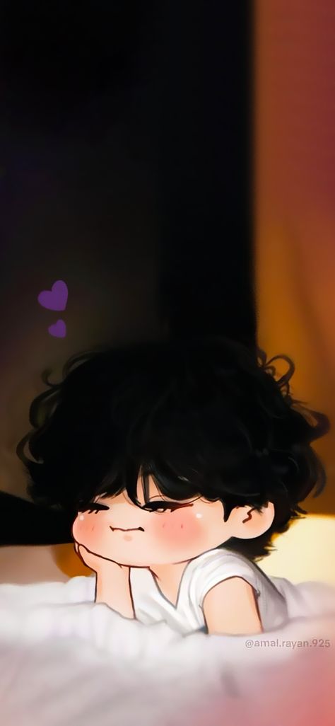 Bts Chibi Cute Taehyung, Bts Chibi Jungkook Cute, Drawing Bts, Taehyung's Art, Animation Photo, V Chibi, Iphone Wallpaper Bts, Chibi Wallpaper, Fanart Illustration