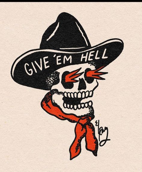 Art Deco Skull Tattoo, Traditional Men Tattoo Ideas, Mariachi Tattoo, Cowboy Hat Tattoo, Cowboy Tattoo, Traditional Tattoo Drawings, Cowboy Tattoos, Traditional Tattoo Inspiration, Western Tattoos