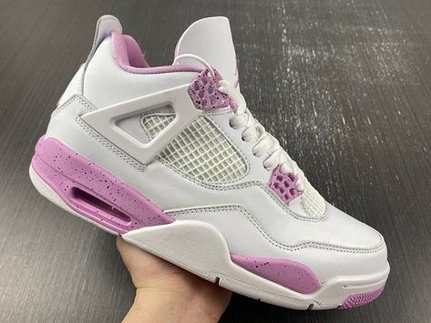 Pink Jordans, Pretty Sneakers, Trendy Shoes Sneakers, Dr Shoes, Preppy Shoes, Pretty Shoes Sneakers, Jordan 4s, Jordan Shoes Retro, All Nike Shoes