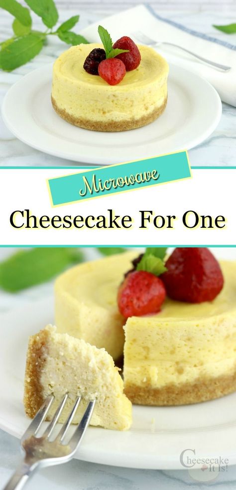 Mug Recipes Microwave, Single Serve Cheesecake, Easy Microwave Meals, Cheesecake For One, Microwave Cheesecake, Mug Dessert Recipes, Quick Cheesecake, Microwave Mug Recipes, Batch Baking