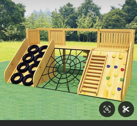 Backyard Climbing, Diy Kids Playground, Herb Growing, Wooden Climbing Frame, Kids Backyard Playground, Climbing Frames, Play Area Backyard, Backyard Kids Play Area, Outdoor Play Areas