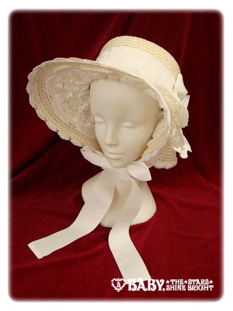 Cute bonnet Bonnet Reference, Vintage Bonnet, Topi Vintage, Summer Outfit Guide, Rococo Fashion, Doll Closet, Cottagecore Outfits, Baby The Stars Shine Bright, Anne With An E