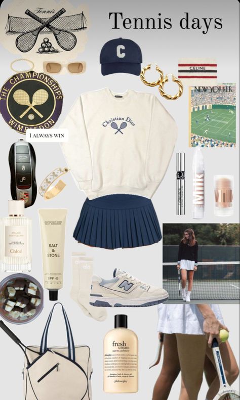 Tennis Girl Aesthetic Outfit, Matching Tennis Outfits, Cute Tennis Outfit Aesthetic, Tennis Core Aesthetic Outfits, Tennis Vibes Aesthetic, Tennis Women Outfit, Women Sports Aesthetic, Merideth Blake Outfits, Tennis Winter Outfit