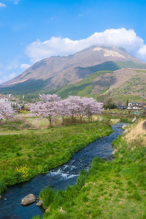 A beautiful spring time view from the small onsen town of Yufuin Japan [4000x6000] [OC] Spring Scenery, Japan Country, Japan Landscape, Iphone Wallpaper Landscape, Japan Culture, Beautiful Places Nature, Back To Nature, Japan Travel, Beautiful World