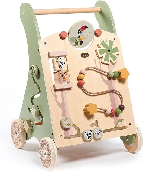 Baby Activity Walker, Wooden Baby Walker, Baby Ball Toy, Messy Crafts, Wooden Toys For Toddlers, Nature Baby Shower, Wooden Baby Toys, Natural Design, Cognitive Development