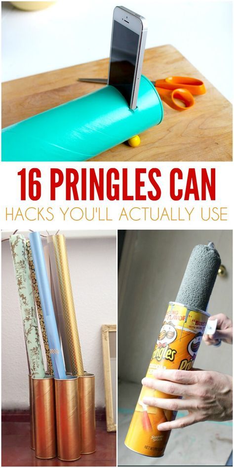 Don't throw the Pringles cans away! You can recycle them for several practical purposes. Not sure where to start? Here are some tips to point you in the right direction. Pringles Can, Diy Event, Diy Spring, Upcycle Recycle, Can Crafts, Upcycled Crafts, Mason Jar Diy, Mason Jar Crafts, Recycled Crafts