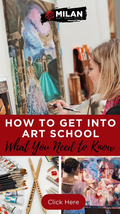 The proliferation of online art schools means more art students than ever have a chance to pursue their dreams of studying art. However, with the question “How to get into art school” comes plenty of practical questions like “Do I need a portfolio?” or “When should I apply to art school?” Go to our blog to get the lowdown on what you may need for your online art classes or online art schools. #onlineartschool #artschoolportfolio #onlineartschool How To Get Into Art School, Art Student Portfolio, Going To Art School So You Dont Have To, Art School Portfolio, Fine Arts Major, Best Art Schools, Studying Art, Art Schools, Digital Media Design