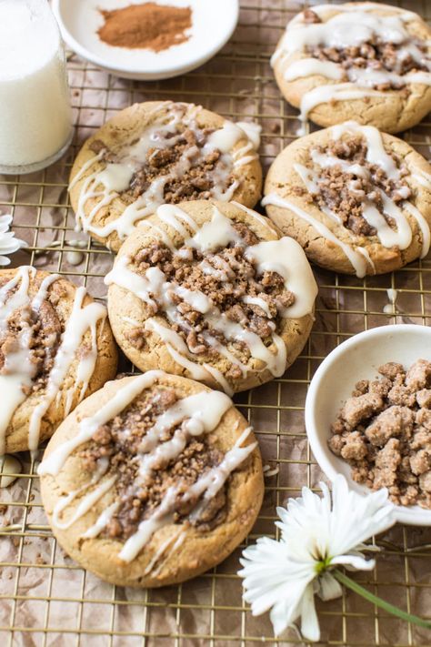 Coffee Cake Cookies • Kroll's Korner Cooking Therapy, Coffee Cake Cookies, Homemade Coffee Cake, Crumble Cookie, Cinnamon Sugar Cookies, Roll Cookies, Cheesecake Cookies, Gourmet Cookies, Sugar Cookie Dough