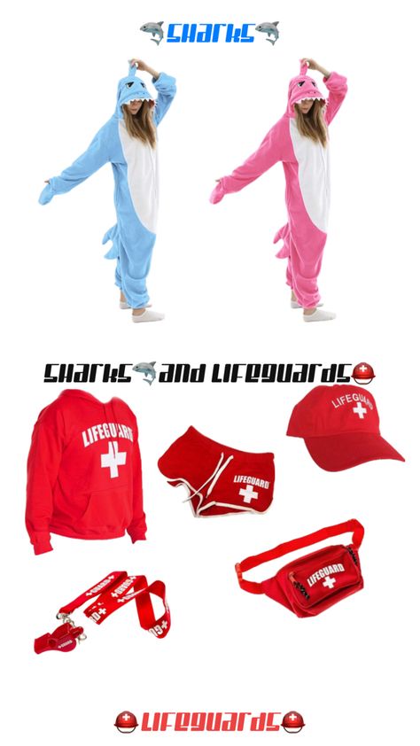 Lifeguard Halloween, Lifeguard Costume, Shark Halloween Costume, Carnaval Outfit, Shark Costumes, Pretty Halloween Costumes, Couples Halloween Outfits, Group Costumes, Halloween Inspo