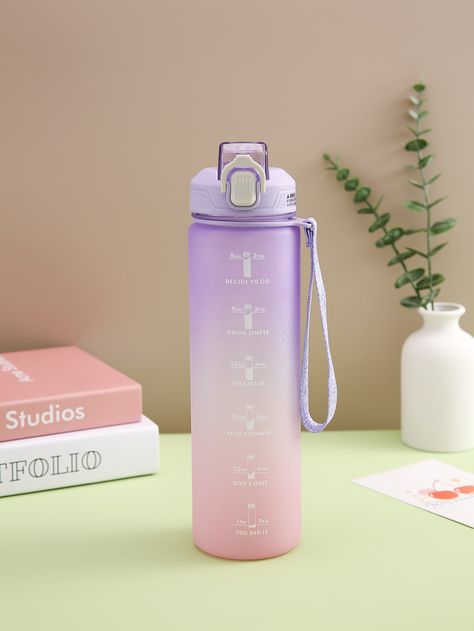 Mauve Purple    PC Letter  Embellished   Kitchen & Dining Purple School Supplies, Purple Water Bottle, Purple Water Bottles, Cute Water Bottle, School Water Bottles, School Suplies, Bottle Girls, Trendy Water Bottles, Purple Bottle