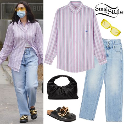 Double Waistband Jeans, Celebrity Piercings, Linda Farrow Sunglasses, Steal Her Style, The Attico, Ugg Classic Mini, Checked Jacket, Women In Music, Armani Prive