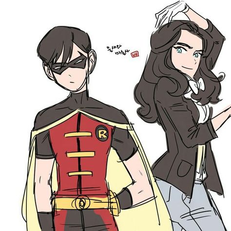 Young Justice Fan Art || Robin and Zatanna Fan Art Raven And Zatanna, Robin X Zatanna, Zatanna X Robin, Zatanna X Nightwing, Robin And Zatanna, Nightwing And Zatanna, Miss Martian Young Justice, Young Justice Zatanna, Young Justice Fanart