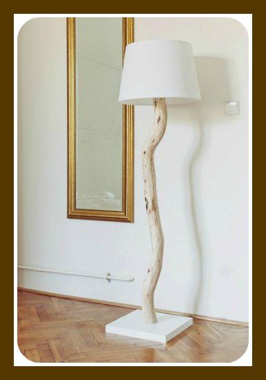 DIY tree branch floor lamp--would make a nice table lamp with a shorter branch Tree Branch Lamp, Diy Tree Branch, Branch Lamp, Diy Floor Lamp, Diy Table Lamp, Diy Luminaire, Driftwood Lamp, Homemade Tables, Inspired Interiors