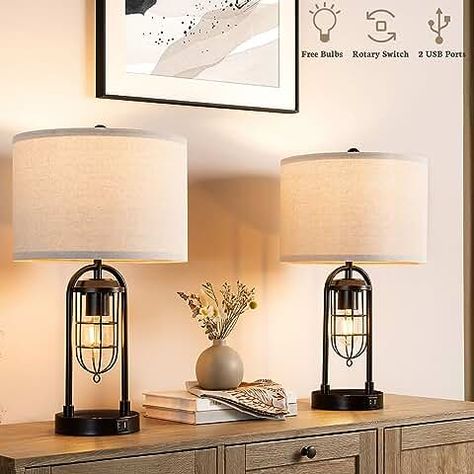 Acapulco, Diy Industrial Home Decor, Modern Nightstand Lamps, Farmhouse Table Lamps, Farmhouse Lamps, Dimmable Table Lamp, Farmhouse Side Table, Table Lamp Set, Side Table Lamps